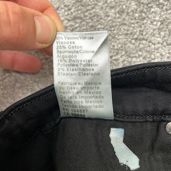 AG Adriano Goldschmied Farrah Ankle High Rise Skinny Jeans Women 25R Black 26x29 - Picture 11 of 16